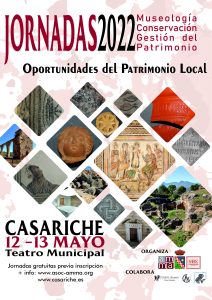 cartel JORNADAS DE MUSEOLOGÍA, CONSERVACIÓN Y GESTIÓN DEL PATRIMONIO: OPORTUNIDADES DEL PATRIMONIO LOCAL